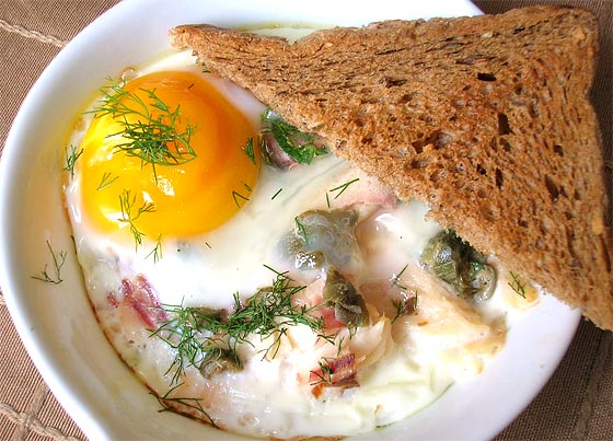 Sütőben sült tojás - oeuf cocotte